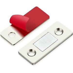 12 Pack Ultra Thin Cabinet Door Catch Stainless Steel Cabinet Magnetic Door